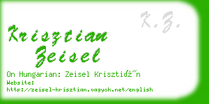 krisztian zeisel business card